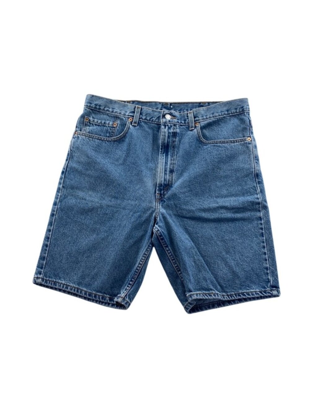 Vintage Levi's 505 Jean Shorts 38, Blue Denim Regular Fit 100% Cotton Denim Blue